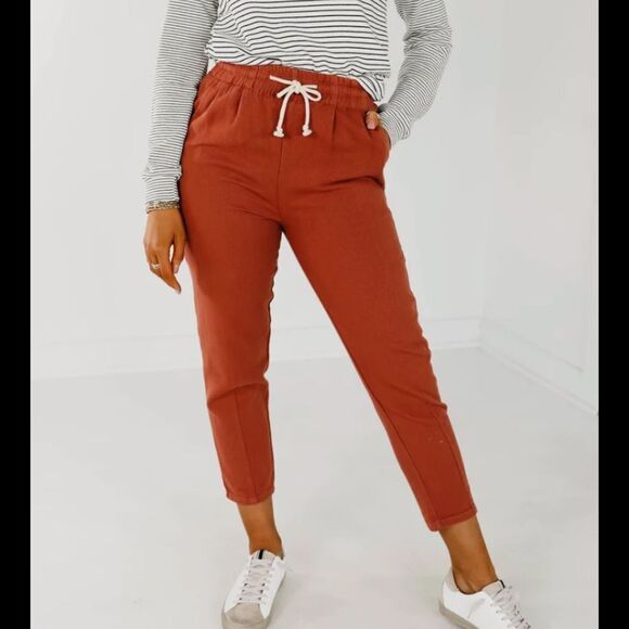 Amani elastic waist denim pants - size L - Picture 1 of 4